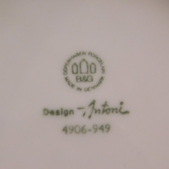 Copenhagen Porcelain B & G Design Antoni Plate - Picture 3 of 8